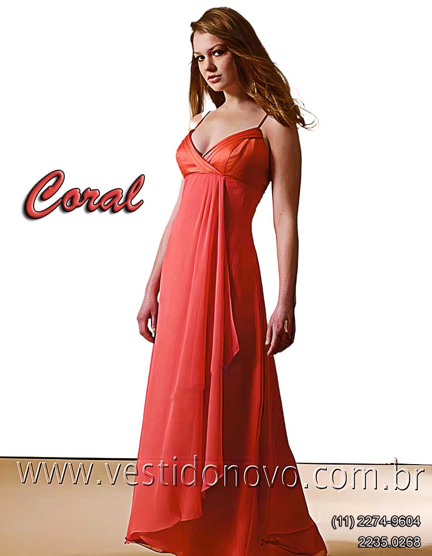 vestido coral madrinha de casamento