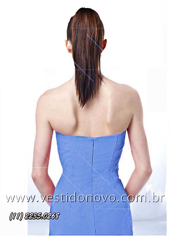 vestido de madrinha azul importado peça unica - sp - São Paulo