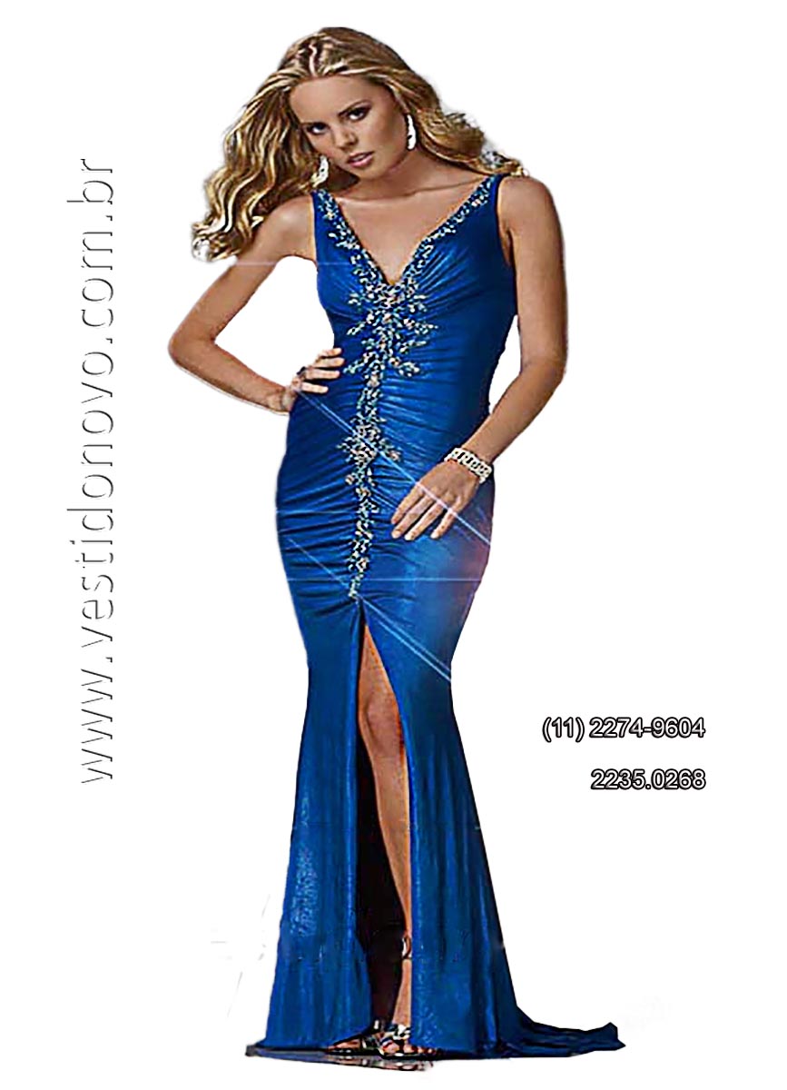 vestido de vesta, sereia com muito brilho azul royal, formatura zona sul Sao Paulo