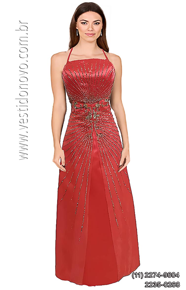 Vestido madrinha de casamento, laranja com dourado, zona sul de So Paulo