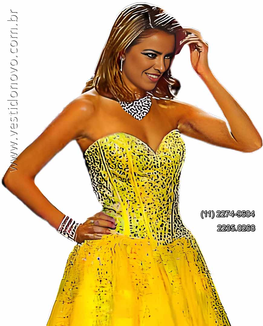 Vestido de Debutante amarelo, zona sul de So Paulo