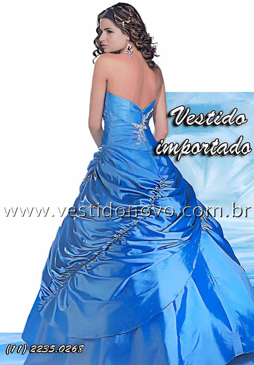 Vestido de debutante azul serenyti , loja em So Paulo