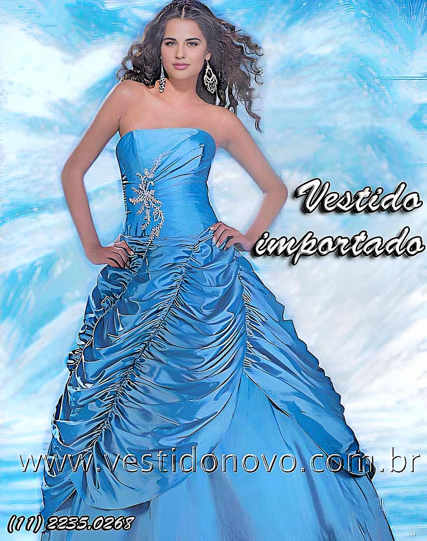 Vestido de debutante azul serenyti , loja em So Paulo
