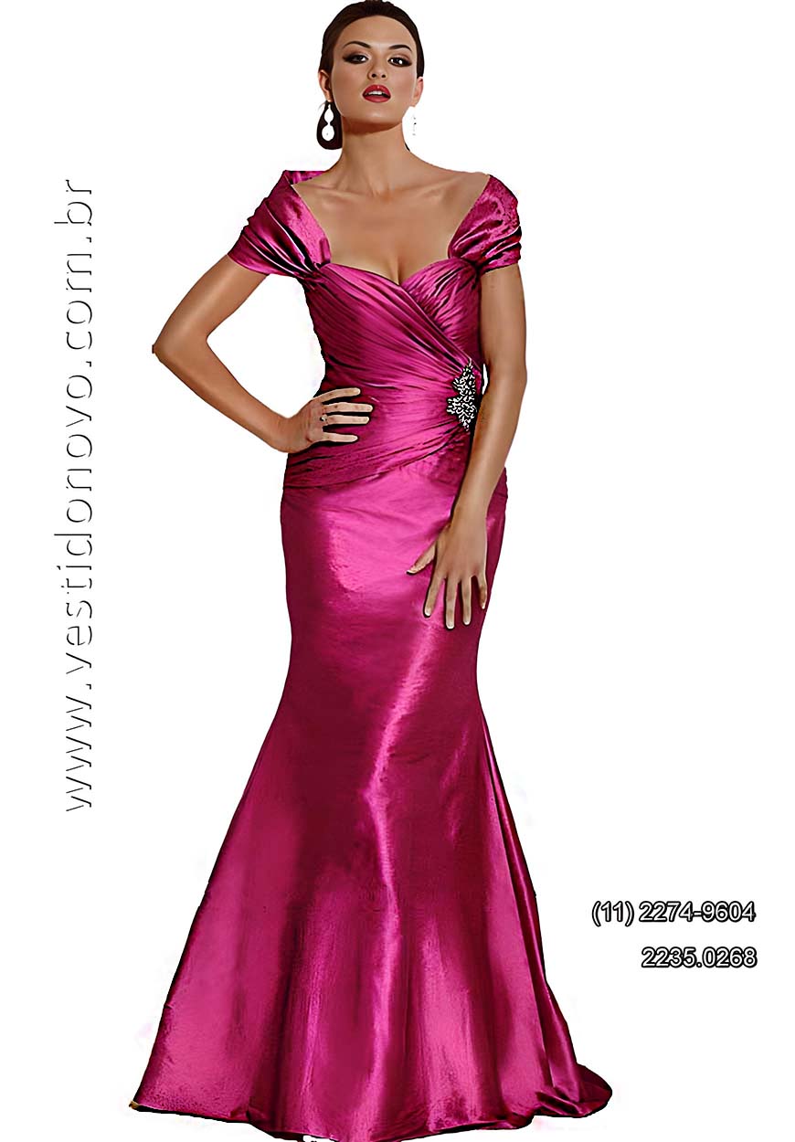 Vestido plus size mae da noiva, pink fuchsial, zona sul de So Paulo
