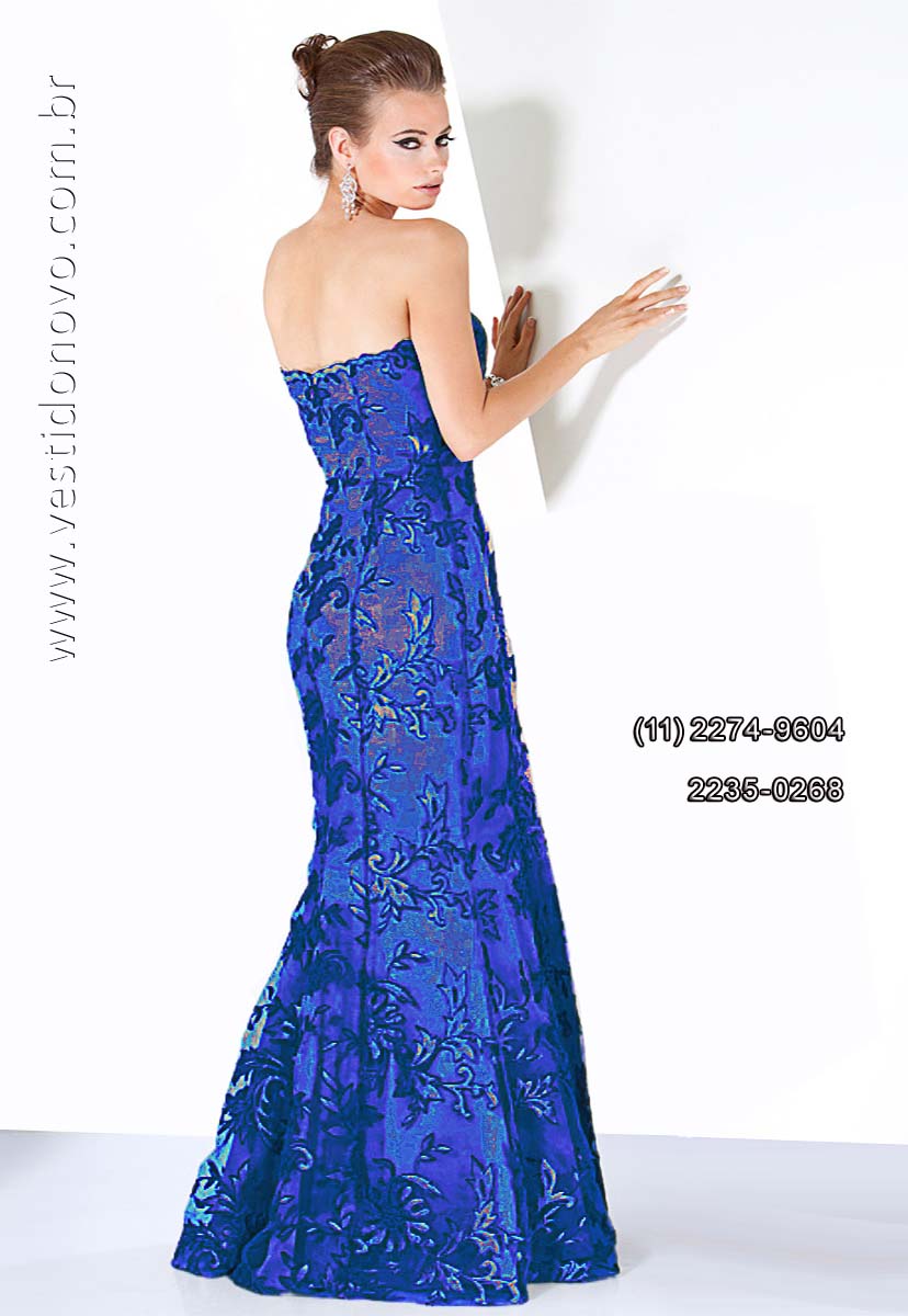 vestido me da noiva, em devore azul marinho, plus size, em So Paulo 
