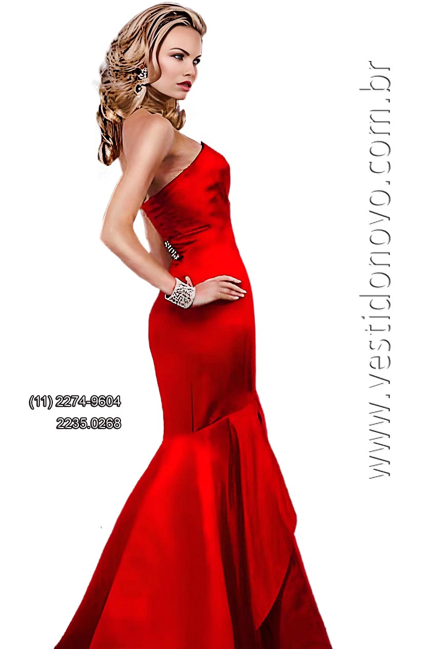vestido de festa vermelho, sereia, me da noiva, em So Paulo