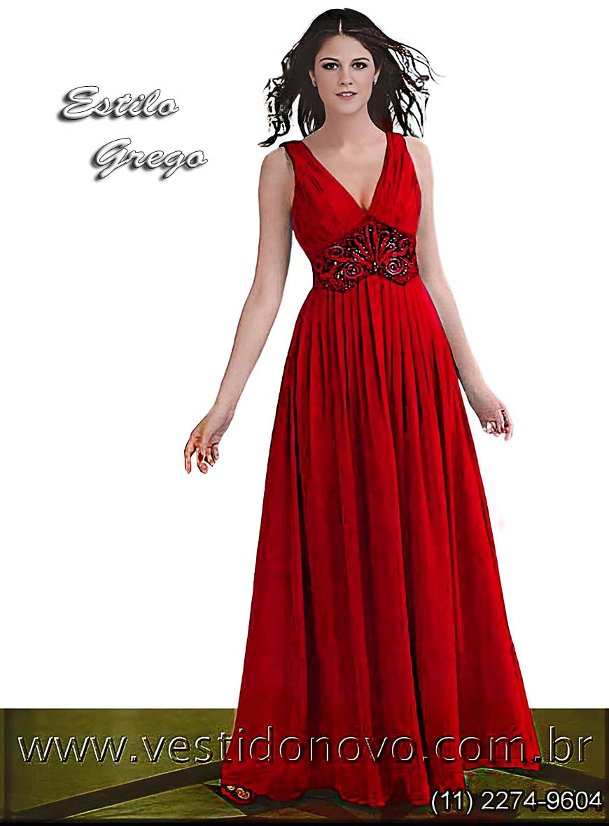 Vestido vermelho, formatura, me da noiva, estilo grego