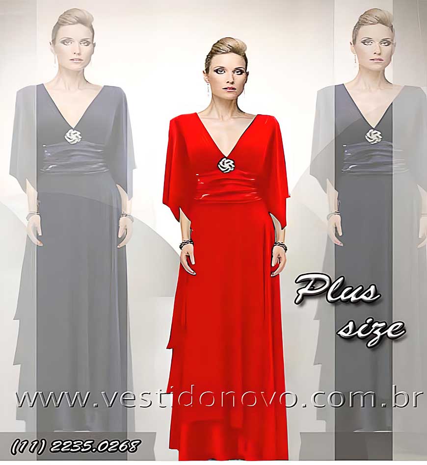vestido de festa, vermelho, plus size, madrinha de casamento, formatura, em So Paulo