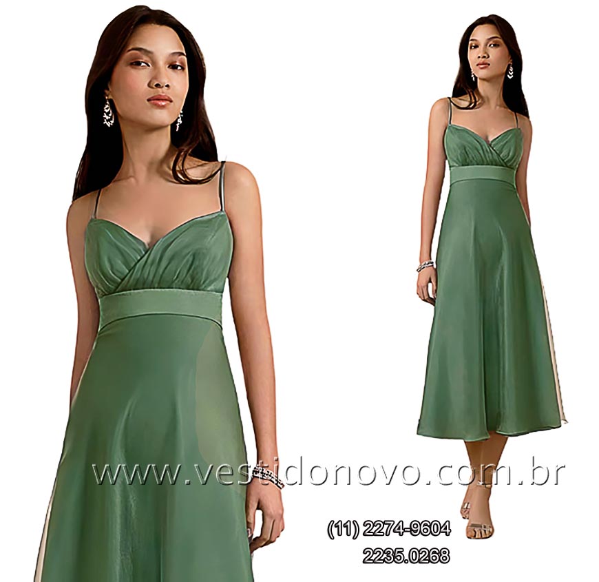 vestido de festa verde, madrinha de casamento, curto e longuete, So Paulo - sp
