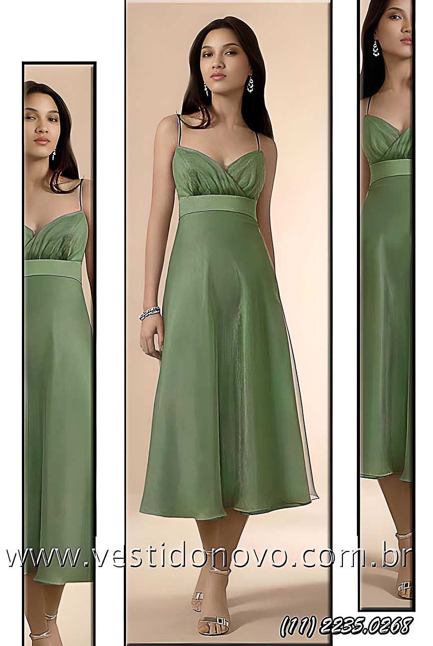 vestido de festa verde, madrinha de casamento, curto e longuete, So Paulo - sp