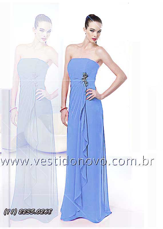  vestido azul convidada de festa longo  loja em São Paulo sp