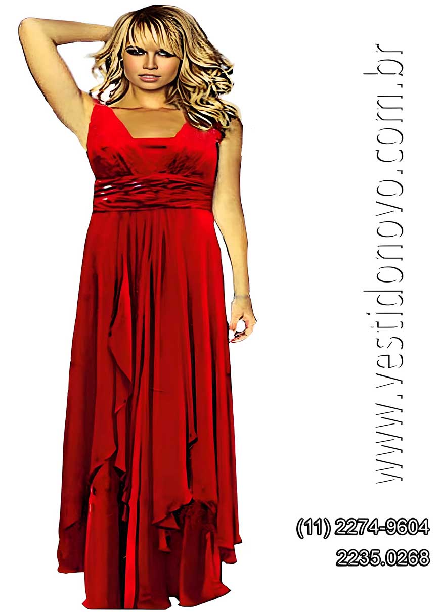 vestido vermelho de formatura longo estampado  