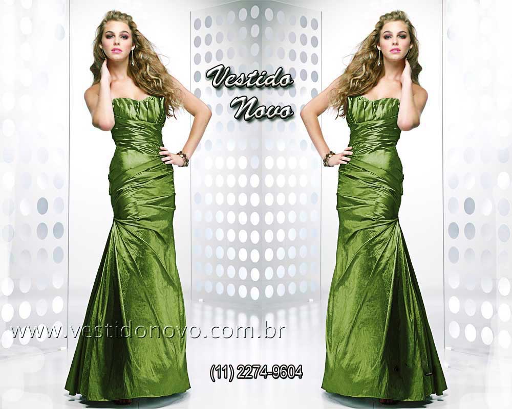 vestido de formatura verde