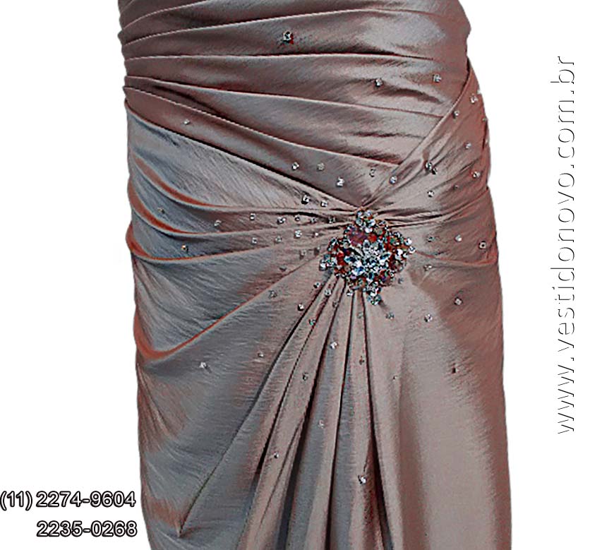 Vestido bodas de ouro em tafet importado, So Paulo
