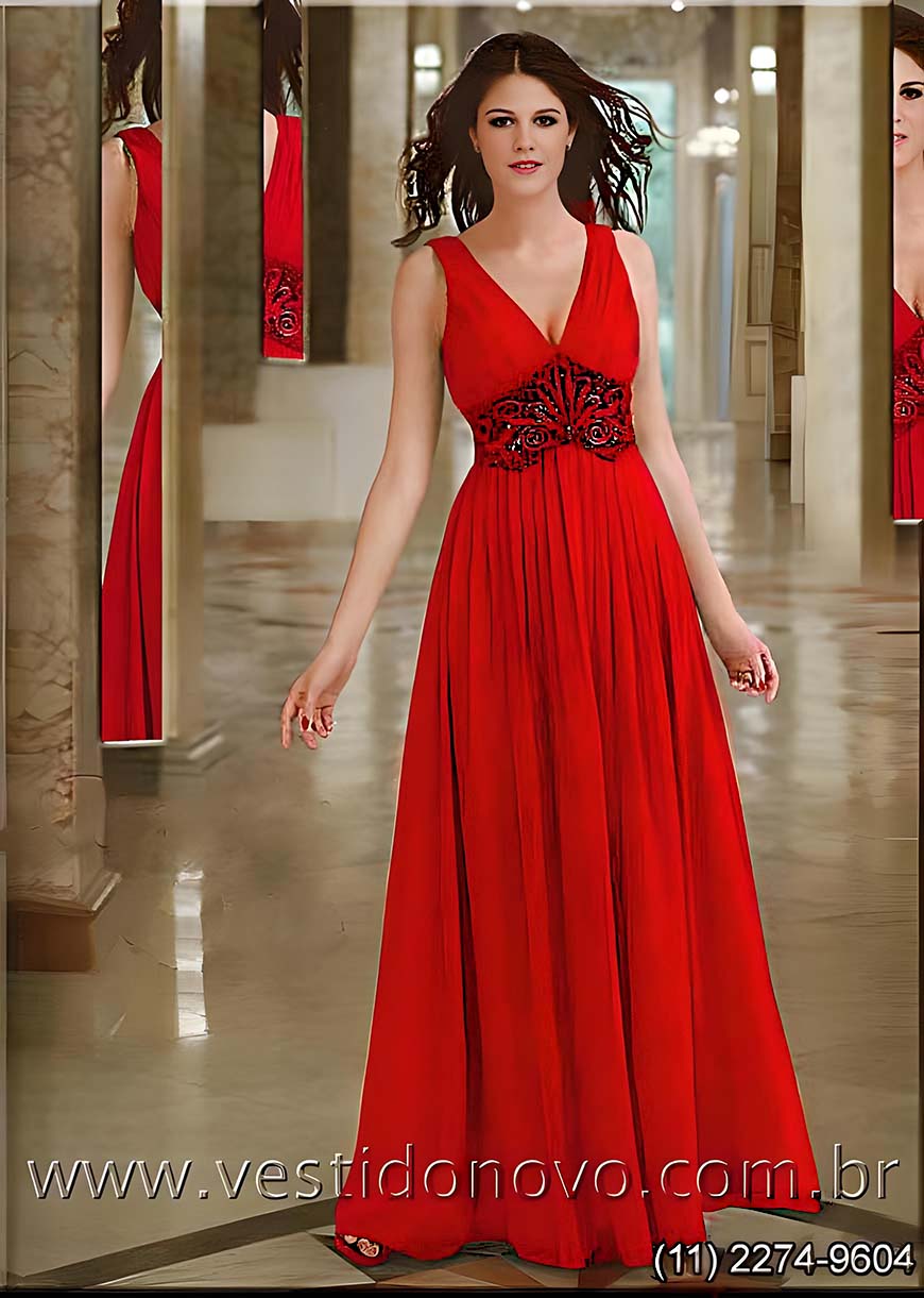 Vestido de festa vermelho, formatura, me da noiva, estilo grego em So Paulo