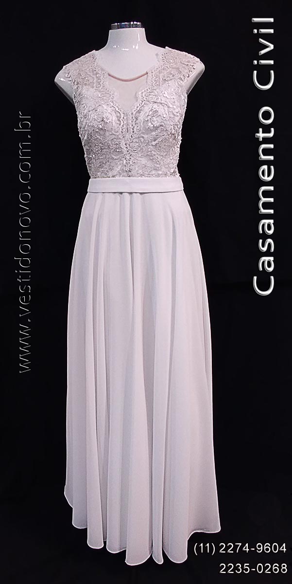 Vestido branco com renda, casamento civil (11) 2274.9604 aclimação, vila mariana,  Paulo sp
